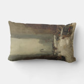 ニューヨーク市の雪（NYCの冬） ランバークッション (裏面)