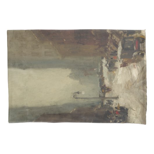 ニューヨーク市の雪（NYCの冬） 枕カバー (正面左)