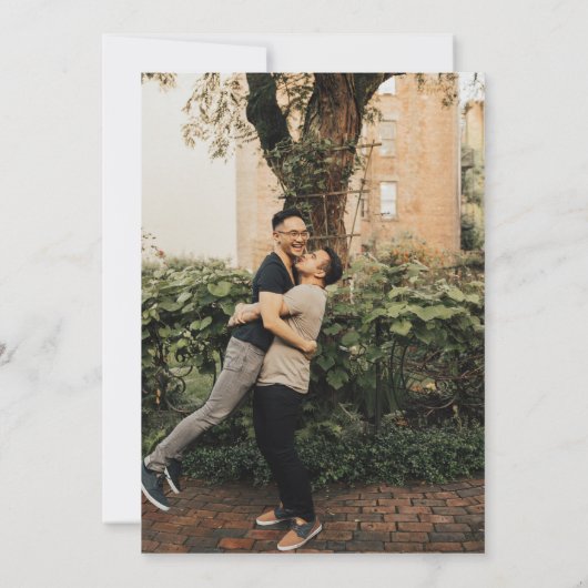 ニューヨーク市のGrooms日付を保存 セーブザデート (裏面)