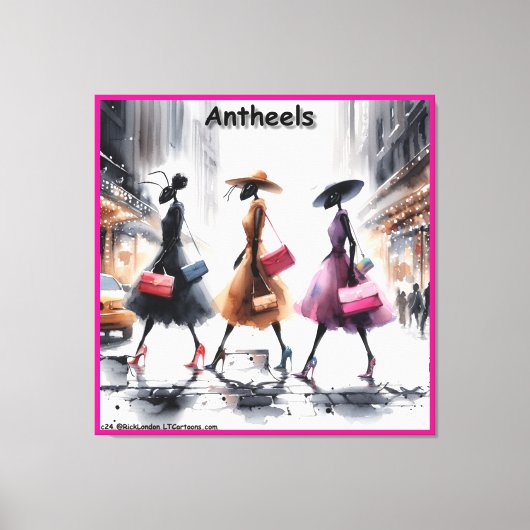 ニューヨーク市のRick London'sファッションアリおもしろい キャンバスプリント (正面)