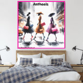 ニューヨーク市のRick London'sファッションアリおもしろい キャンバスプリント (インサイチュ (寝室))