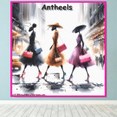 ニューヨーク市のRick London'sファッションアリおもしろい キャンバスプリント (インサイチュ (ウッドフロア))