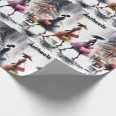 ニューヨーク市のRick London'sファッションアリおもしろい ラッピングペーパー (角)