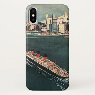 ニューヨーク市へのクルーズ船によるヴィンテージ旅行 iPhone X ケース