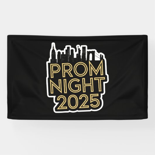 ニューヨーク市をテーマに2025高校用プロム 横断幕 (横)