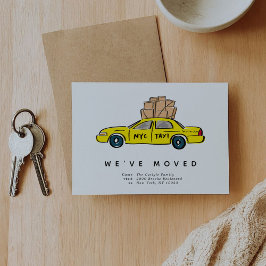 ニューヨーク市イエロータクシーの動くアナウンス 案内状