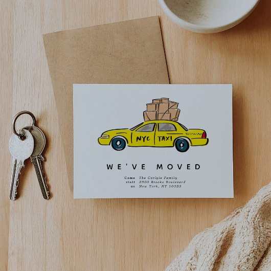 ニューヨーク市イエロータクシーの動くアナウンス 案内状