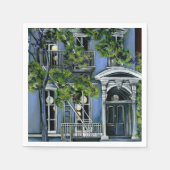 ニューヨーク市インサイドからの発光球 スタンダードカクテルナプキン (正面)