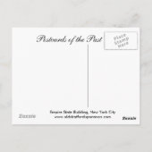 ニューヨーク市エンパイアステート建物オールドハガキ ポストカード (裏面)