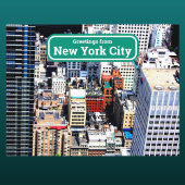 ニューヨーク市カラフルモダンの職人用はがき ポストカード