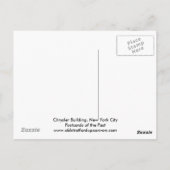 ニューヨーク市クライスラー建物はがき ポストカード (裏面)