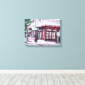 ニューヨーク市グラマーシーコーヒーコーナー キャンバスプリント (インサイチュ (ウッドフロア))