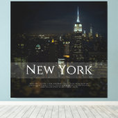 ニューヨーク市スカイラインのポスター – モダン Wall Art Pri キャンバスプリント (インサイチュ (ウッドフロア))