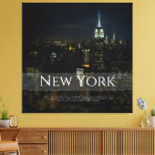 ニューヨーク市スカイラインのポスター – モダン Wall Art Pri キャンバスプリント (インサイチュ (リビング))
