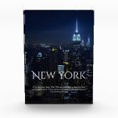 ニューヨーク市スカイラインのポスター – モダン Wall Art Pri フォトブロック (正面)