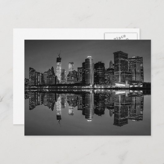 ニューヨーク市スカイラインの風景の写真 ポストカード (正面/裏面)