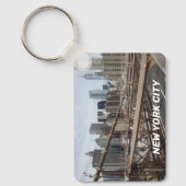 ニューヨーク市スカイライン写真 キーホルダー (正面)