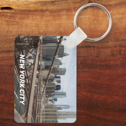 ニューヨーク市スカイライン写真 キーホルダー (裏面)