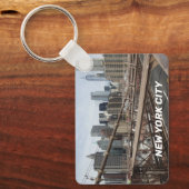ニューヨーク市スカイライン写真 キーホルダー (正面)