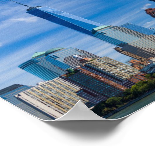 ニューヨーク市スカイライン写真 ポスター (角)