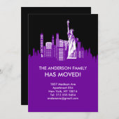 ニューヨーク市スカイライン引越し発表 案内状 (正面/裏面)