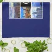 ニューヨーク市スカイライン8画像フォトコラージュ キッチンタオル (折り畳み)