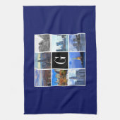 ニューヨーク市スカイライン8画像フォトコラージュ キッチンタオル (縦)