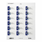 ニューヨーク市スカイライン8画像フォトコラージュ ラベル (フルシート)