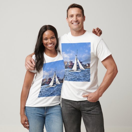 ニューヨーク市スカイライン Tシャツ (ユニセックス)