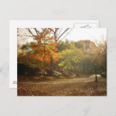 ニューヨーク市セントラルパーク秋のサンレイズ ポストカード (正面/裏面)