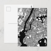 ニューヨーク市ニューヨーク地図 ポストカード (正面/裏面)