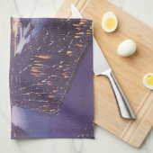 ニューヨーク市ハドソン川上空のヴィンテージ飛行機 キッチンタオル (四つ折り)