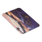 ニューヨーク市ハドソン川上空のヴィンテージ飛行機 マグネット (右側)