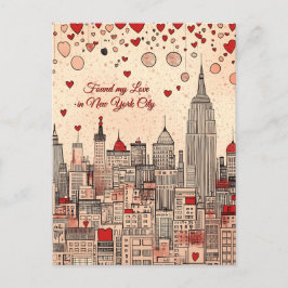 ニューヨーク市バレンタインデーで愛を見つけた ポストカード