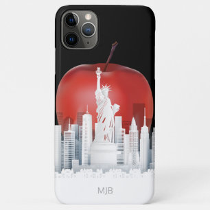 ニューヨーク市ビッグアップルとモノグラム iPhone 11 PRO MAXケース