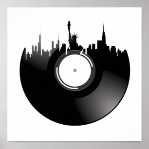 ニューヨーク市ビニールレコード ポスター