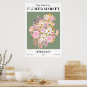 ニューヨーク市フラワーマーケットアッパーイーストポスター ポスター (キッチン)