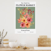 ニューヨーク市フラワーマーケットセントラルパークポスター ポスター (キッチン)
