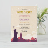 ニューヨーク市ブライダルシャワー独身者招待 サンキューカード (スタンド正面)