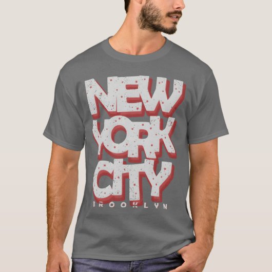 ニューヨーク市ブルックリンの雰囲気ファミリー Tシャツ (正面)