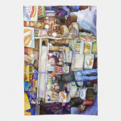 ニューヨーク市ホットドッグ神 キッチンタオル (縦)