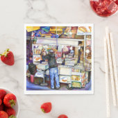 ニューヨーク市ホットドッグ神 スタンダードランチョンナプキン (インサイチュ)