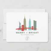 ニューヨーク市マンハッタン スカイライン ビジネス ロゴ シーズンカード (正面)