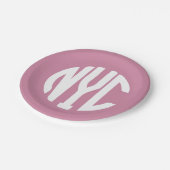 ニューヨーク市モノグラム ペーパープレート (アングル)