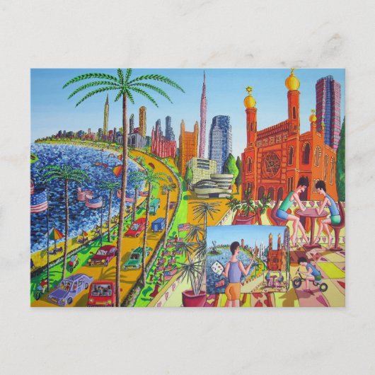 ニューヨーク市ラファエル・ペレス絵画 ポストカード (正面)