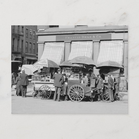 ニューヨーク市ランチカート 1906年 ポストカード (正面)