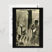 ニューヨーク市ロックフェラーセンター旧葉書 ポストカード (正面/裏面)