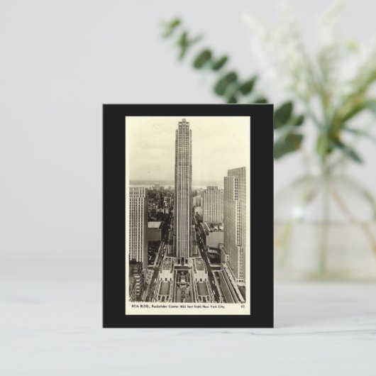 ニューヨーク市ロックフェラーセンター旧葉書 ポストカード (スタンド正面)