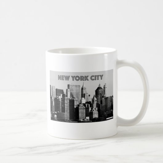 ニューヨーク市下マンハッタンPro写真 コーヒーマグカップ (右)