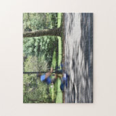 ニューヨーク市中央公園サイクリスト写真ニューヨーク ジグソーパズル (縦)